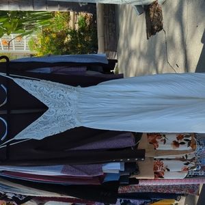 White low back dress